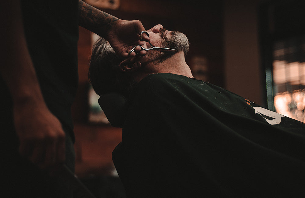 Barber shop with hair style, beard and mustache